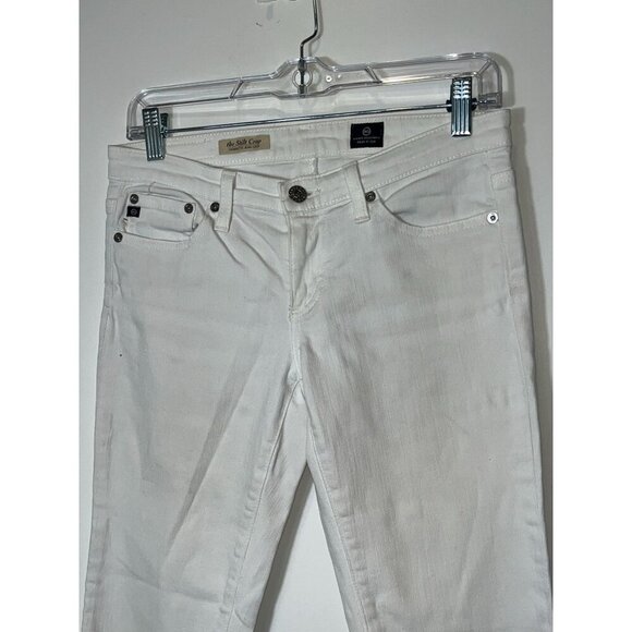 AG Adriano Goldschmied The Stilt Cigarette Jean Crop White Jeans Size 27 Womens - Picture 5 of 9